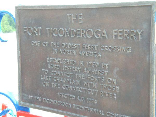 Fort Ticonderoga Ferry Plaque.jpg - Plaque - Fort Ticonderoga Ferry